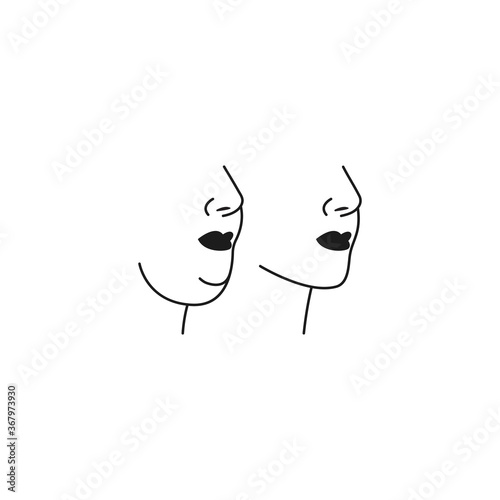 Correction of womans double chin