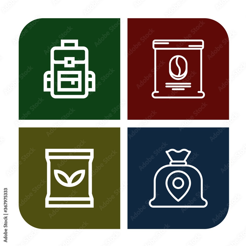 sack simple icons set sack simple icons set