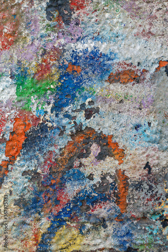 Painted Old Weathered Concrete Wall Texture