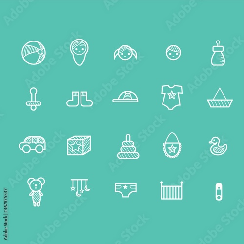 baby icon set