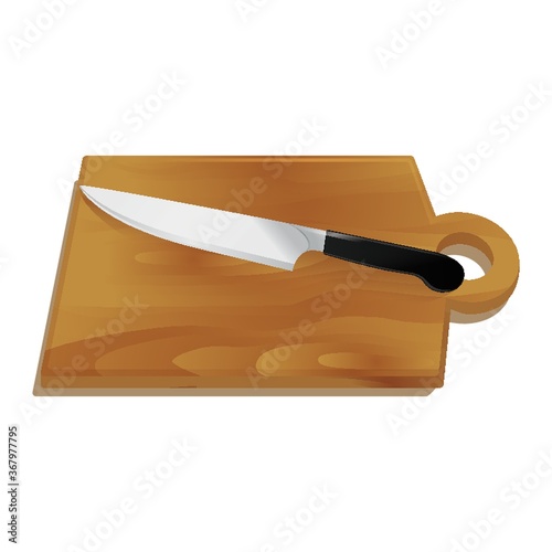 knife on cutting board