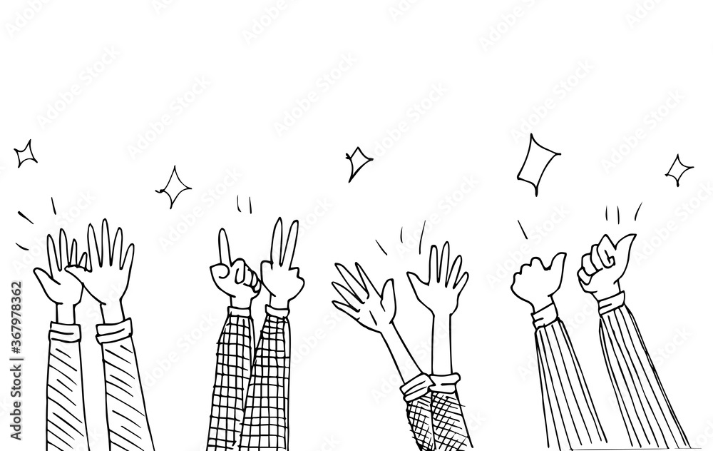 Applause hand draw. Vector illustration. Applause hand draw. Vector illustration.
