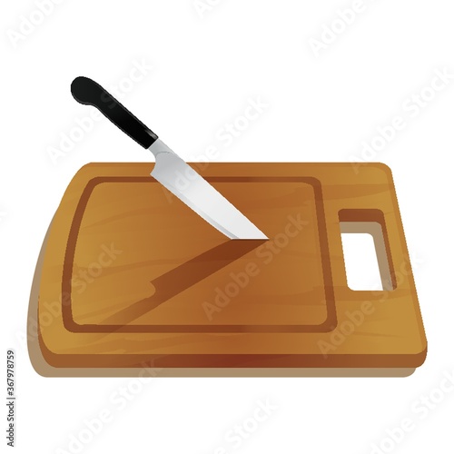 knife on cutting board