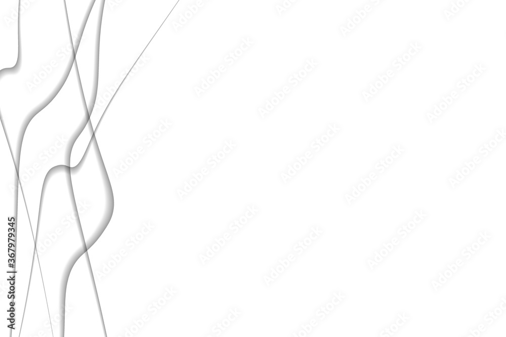 Abstract background with black and white paper cut waves shapes. Design for poster, banner, card. Abstract illustration. 3D paper images with a subtle blend of bright colors. Copy space. Abstract background with black and white paper cut waves shapes. Design for poster, banner, card. Abstract illustration. 3D paper images with a subtle blend of bright colors. Copy space.