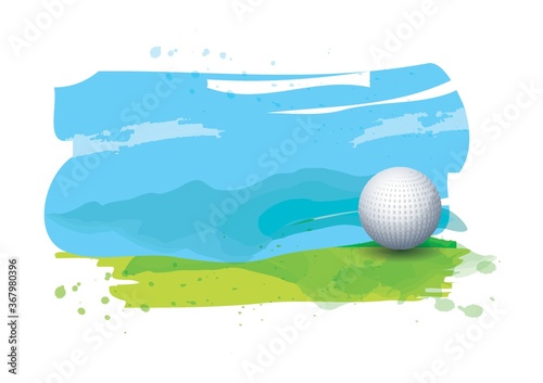 golf ball in golf course