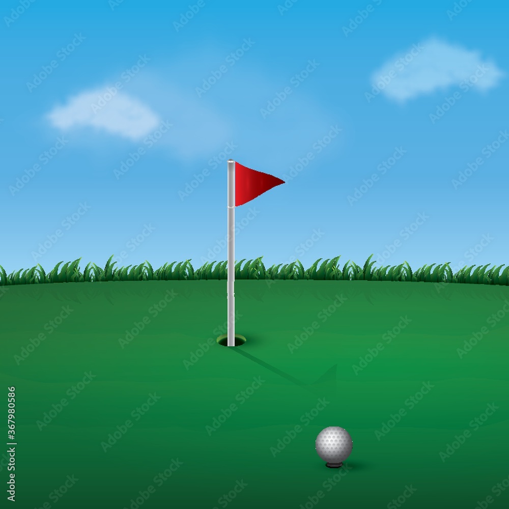 Obraz premium golf pole