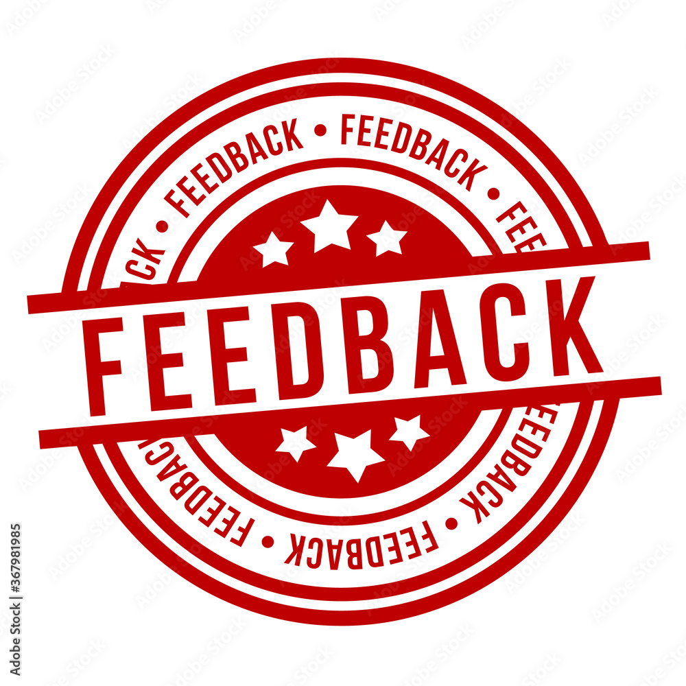 Feedback Stamp on white Background. Online Badge. Feedback Stamp on white Background. Online Badge.