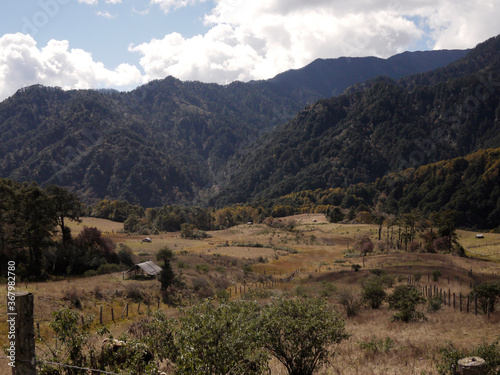 mountain landscape in the mountains of Bhutan
