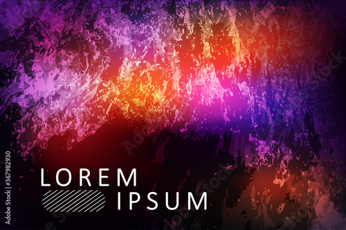 Abstract textured dark design, chaotic multicolored ripple pattern