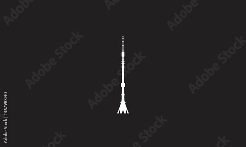 tokyo tower style icons of the famous landmark from Japan.