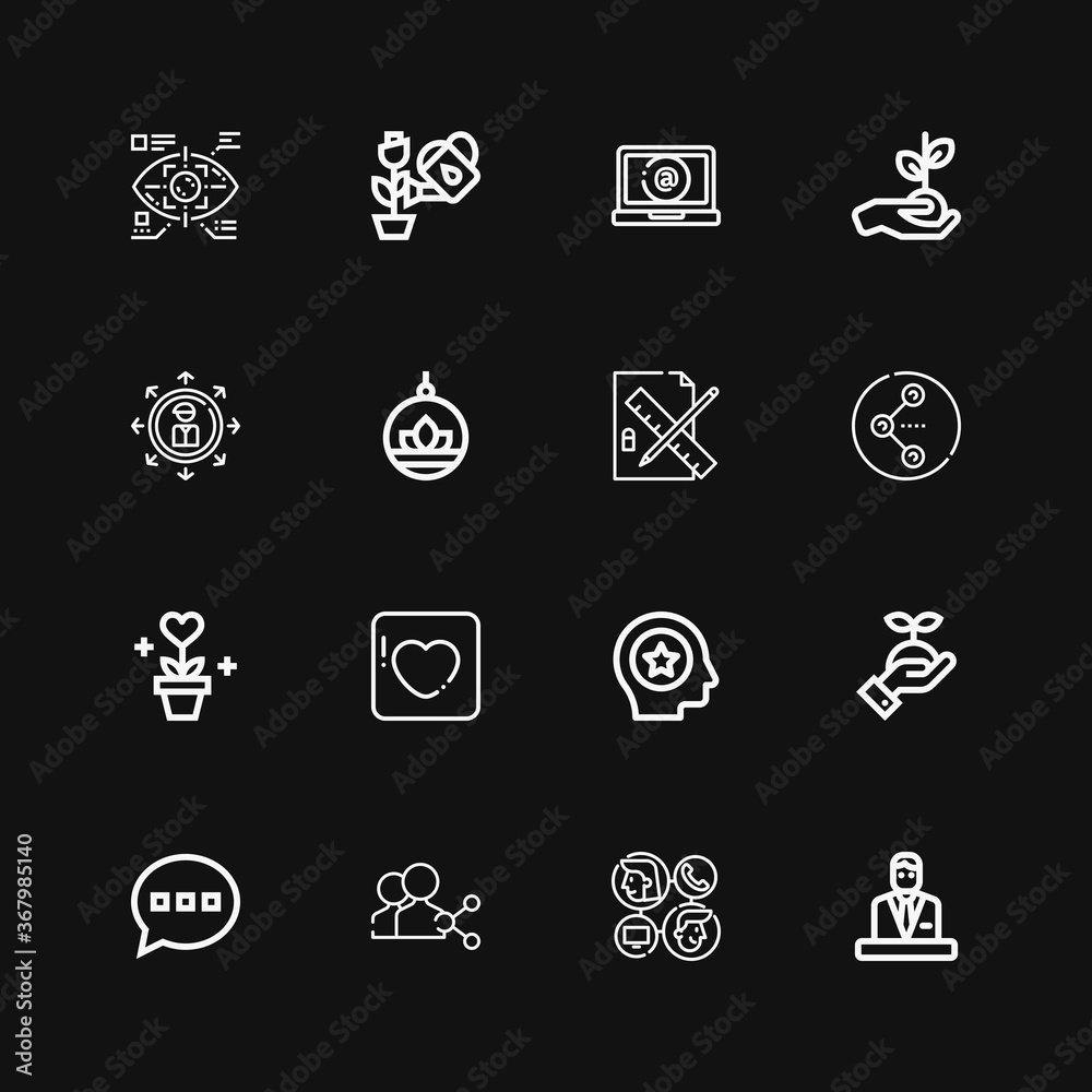 Editable 16 share icons for web and mobile