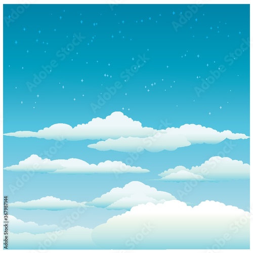 blue sky with clouds
