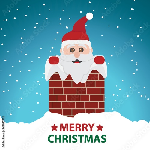 santa in the chimney