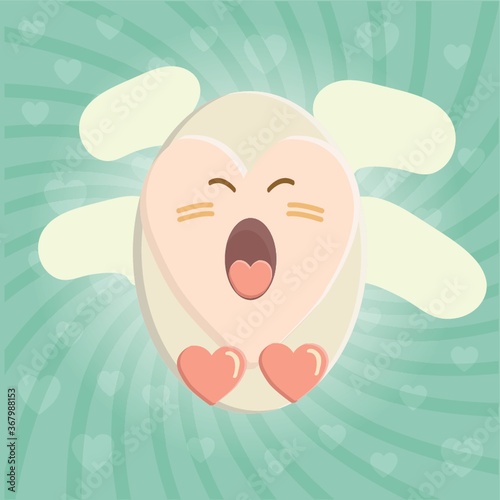 cute creature with mouth open