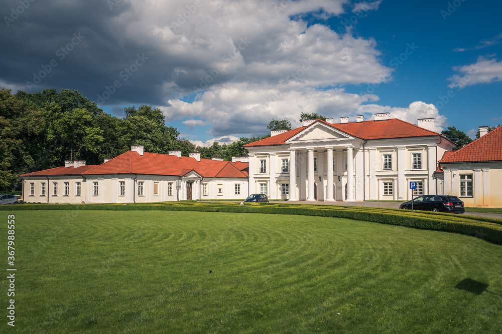 Palace from the 18th century at sunny day in Siedlce, Masovia, Poland