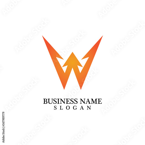 W Letter Logo Business Template Vector icon