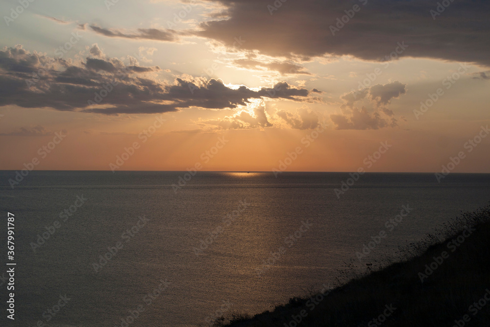 sunset over the sea