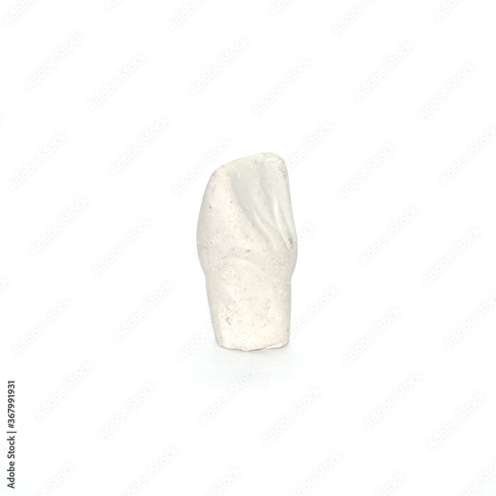Plaster model of a maxillary central incisor tooth Plaster model of a maxillary central incisor tooth