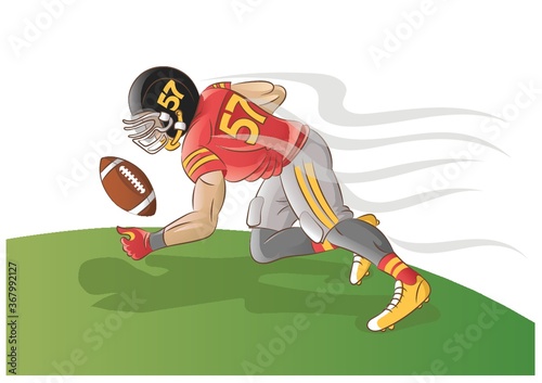 american football player in action