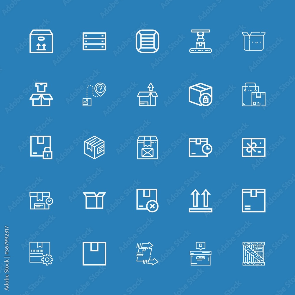 Editable 25 packing icons for web and mobile Editable 25 packing icons for web and mobile