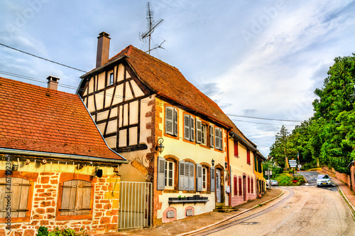 Traditional houses in la Petite-Pierre town - Alsace, Bas-Rhin, France