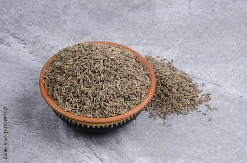 Fototapeta Naklejka Na Ścianę i Meble -  indian spices cumin seeds isolated.
