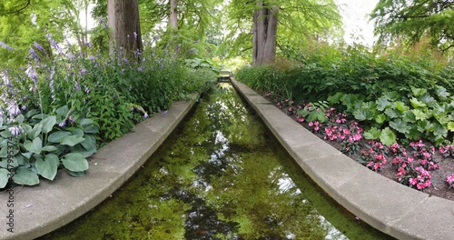Beautiful scene in a park called plants und Blomen in Hamburg germany Europe