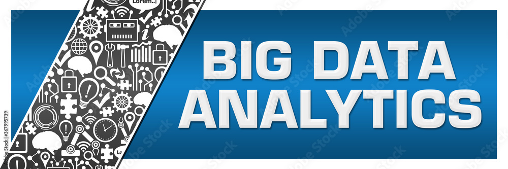 Big Data Analytics Blue Grey Technology Element Blue Left Side Big Data Analytics Blue Grey Technology Element Blue Left Side