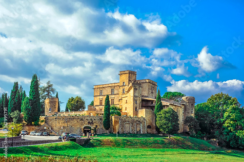 old castle in Lourmarin, France