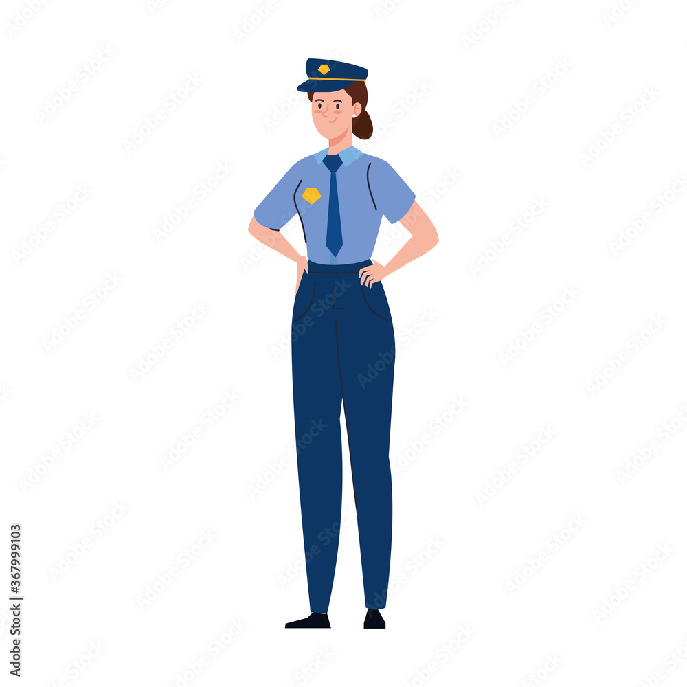 police woman design, Workers occupation and jobs theme Vector illustration