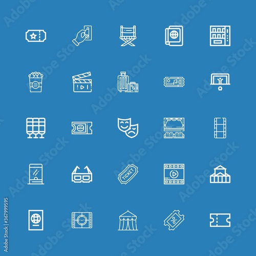 Editable 25 ticket icons for web and mobile
