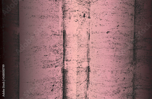 Luxury golden pink black metal gradient background with distressed cracked concrete texture.