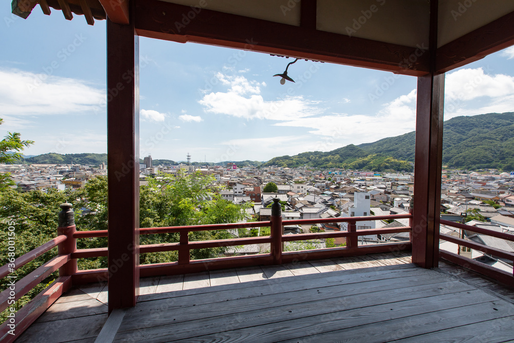 たけはら町並み保存地区 -普明閣（西方寺）からの眺望- 安芸の小京都