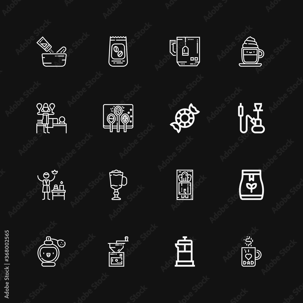 Editable 16 aroma icons for web and mobile Editable 16 aroma icons for web and mobile