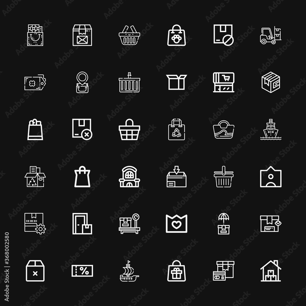 Editable 36 merchandise icons for web and mobile Editable 36 merchandise icons for web and mobile