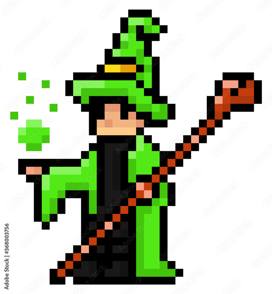 wizard-or-mage-in-green-mantle-and-hat-with-a-staff-man-conjures