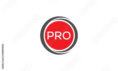Creative Simple PRO, p r o, Circle letter logo.