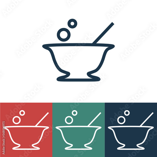 Linear vector icon with grog