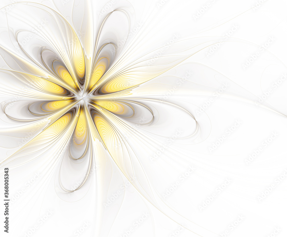 Abstract fractal flower on white background Abstract fractal flower on white background
