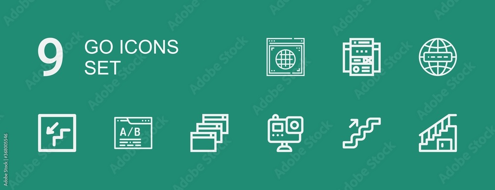 Editable 9 go icons for web and mobile Editable 9 go icons for web and mobile