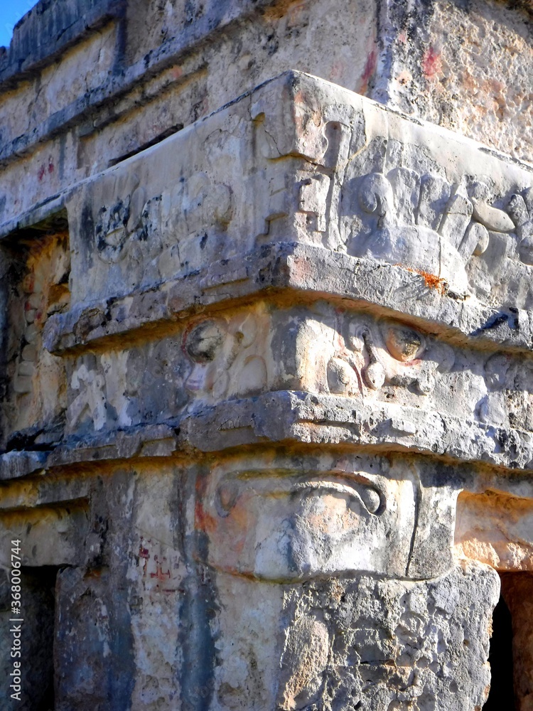 Mexico, Yucatan, State of Quintana Roo, Tulum Archaeological Site, Great Plateform
