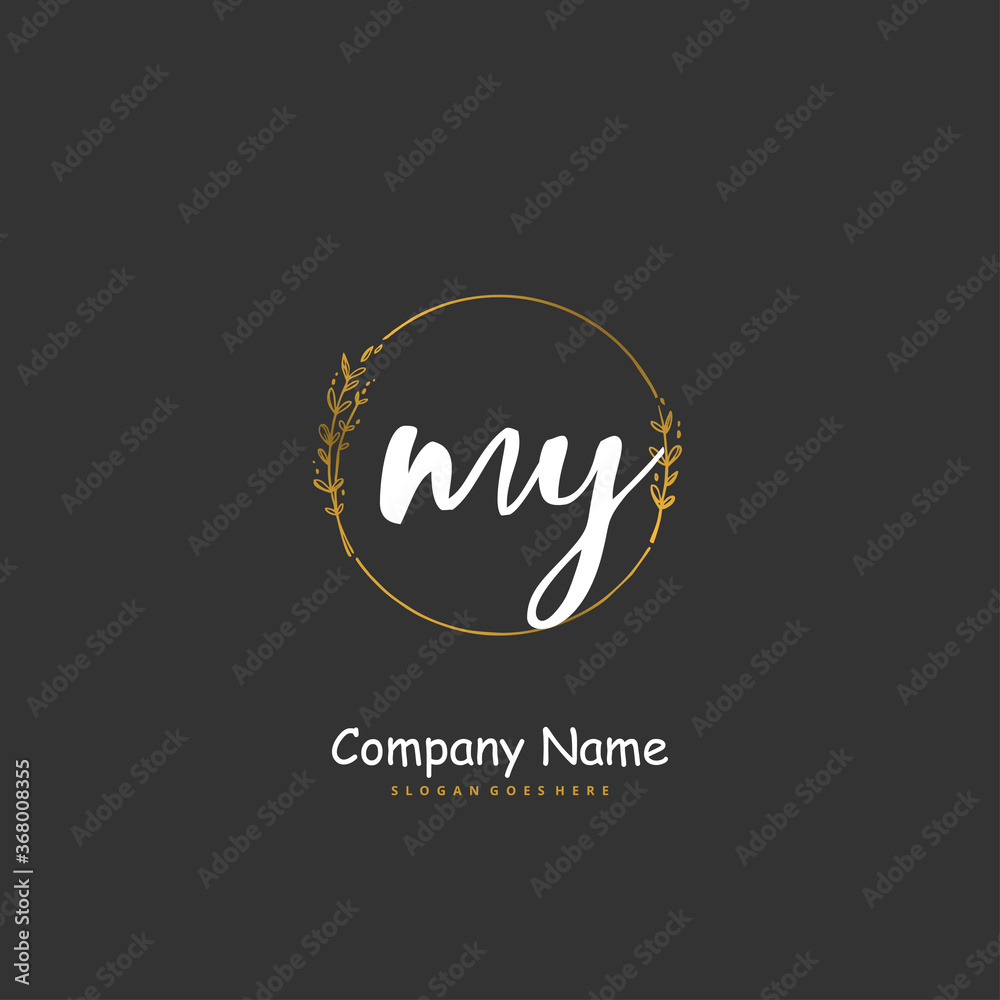 M Y MY Initial handwriting and signature logo design with circle. Beautiful design handwritten logo for fashion, team, wedding, luxury logo. M Y MY Initial handwriting and signature logo design with circle. Beautiful design handwritten logo for fashion, team, wedding, luxury logo.