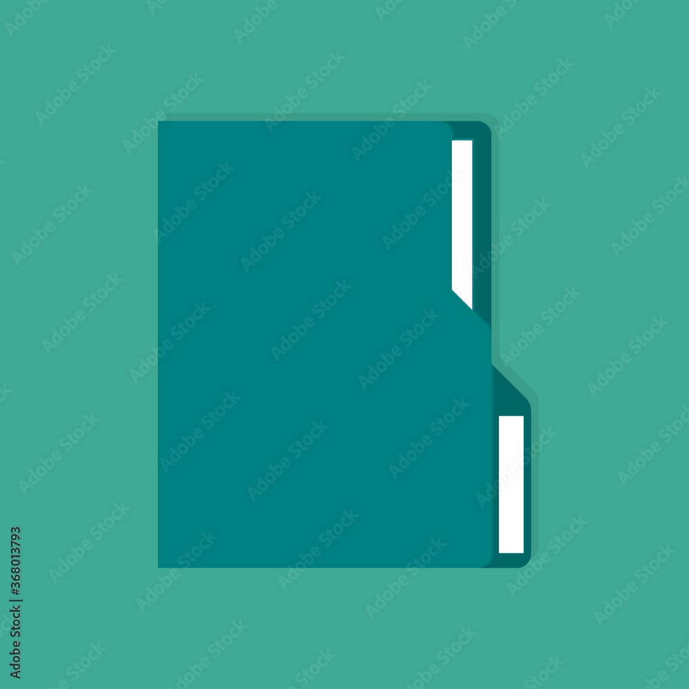 Folder with Document. Flat design vector illustration Folder with Document. Flat design vector illustration