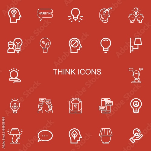 Editable 22 think icons for web and mobile