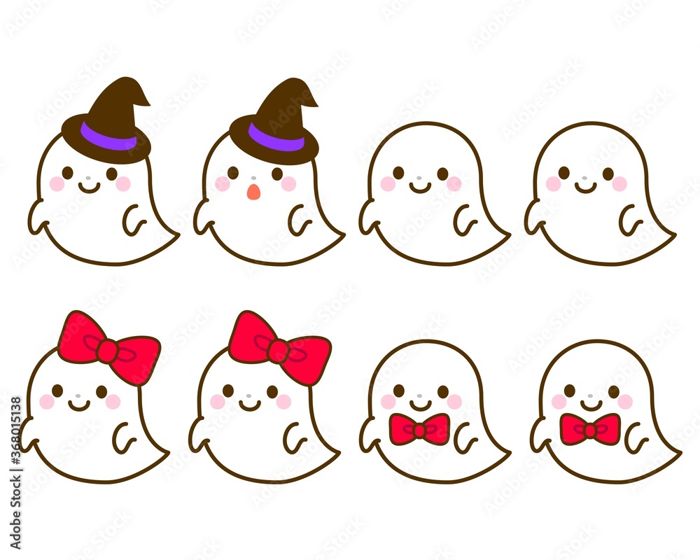 おばけイラストセット Stock Vector Adobe Stock