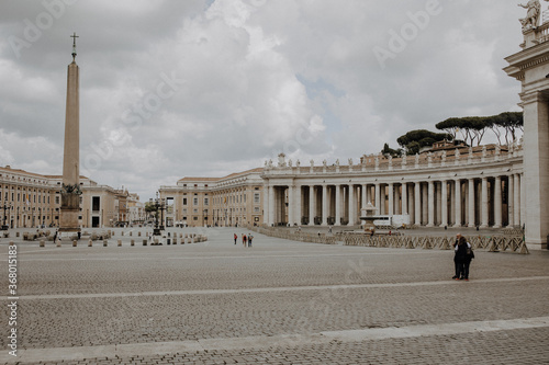 Der Petersplatz in Rom Italien ohne Touristen 