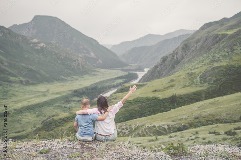 Naklejka premium Mother and son