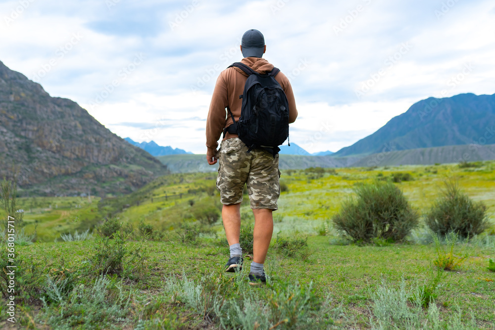 hiker in the mountains