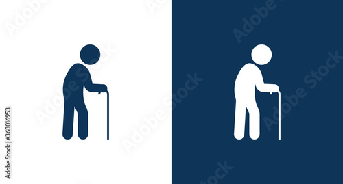 Old man icon for web and mobile