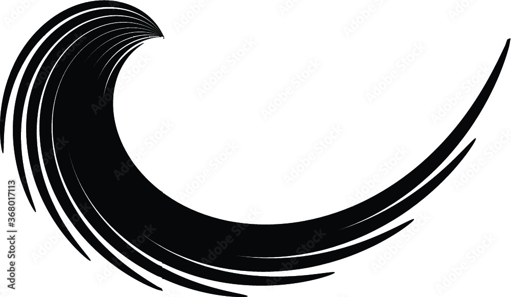 Obraz premium Lines in Circle Form . Spiral Vector Illustration .Technology round Logo . Design element . Abstract Geometric shape .